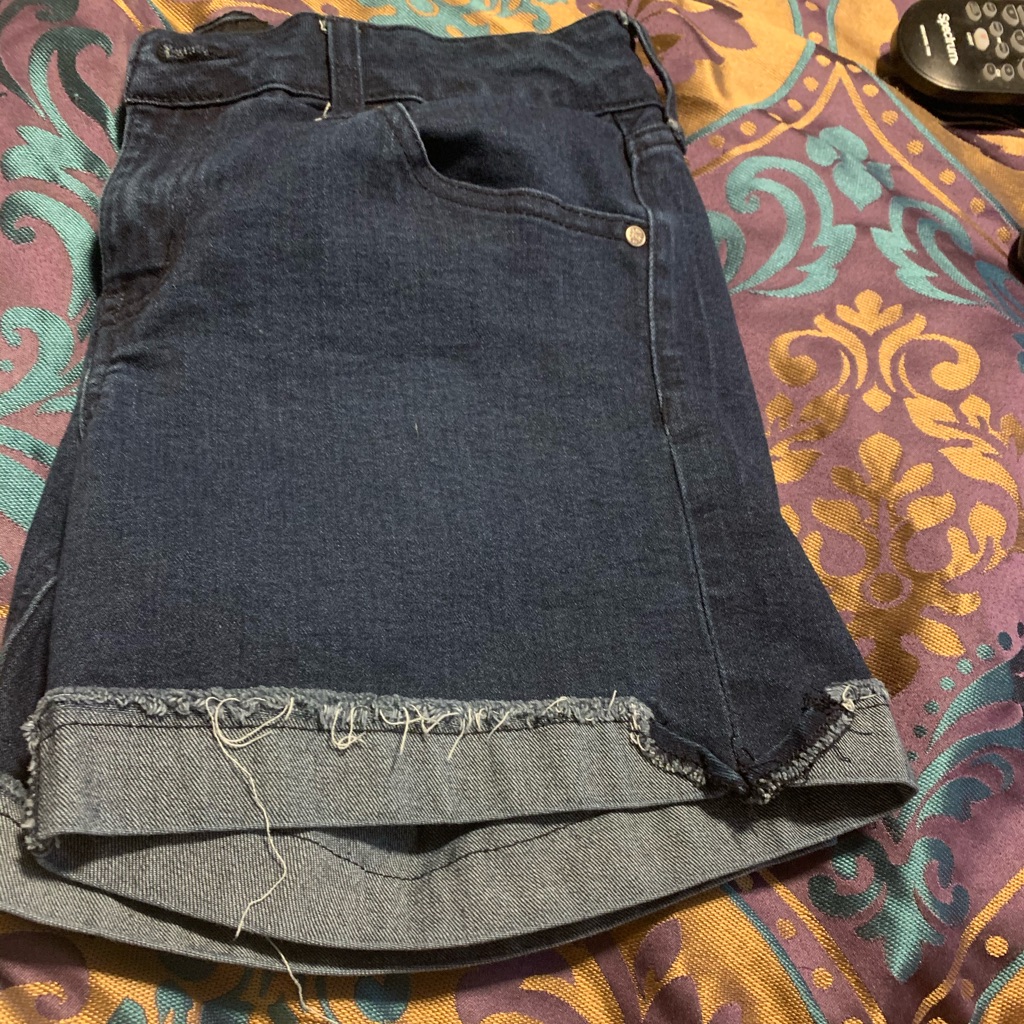 Cuffed Jean Shorts